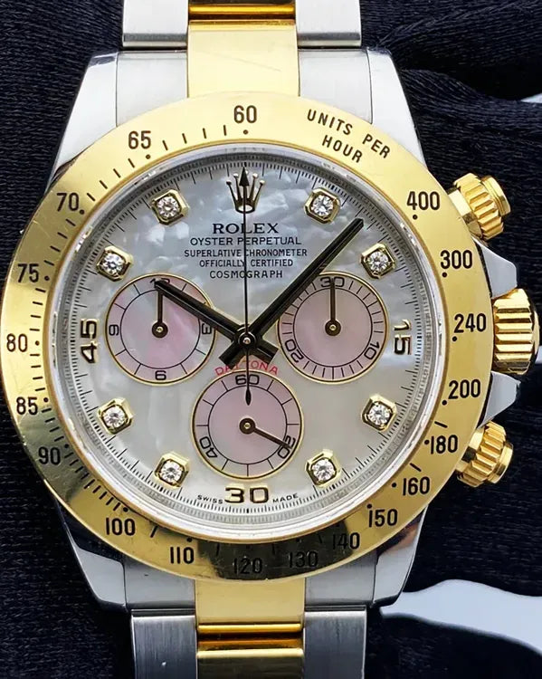 Rolex Cosmograph Daytona 40MM Mother of Pearl Dial Two-Tone Oyster Bracelet (116523)