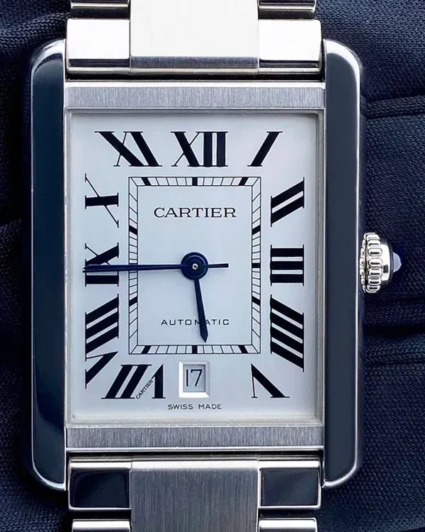 Cartier Tank Solo XL 31MM Silver Dial Steel Bracelet  (W5200028)