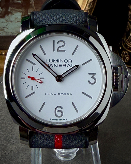 2023 Panerai Luminor Luna Rossa 44MM White Dial Textile Strap (PAM01342)
