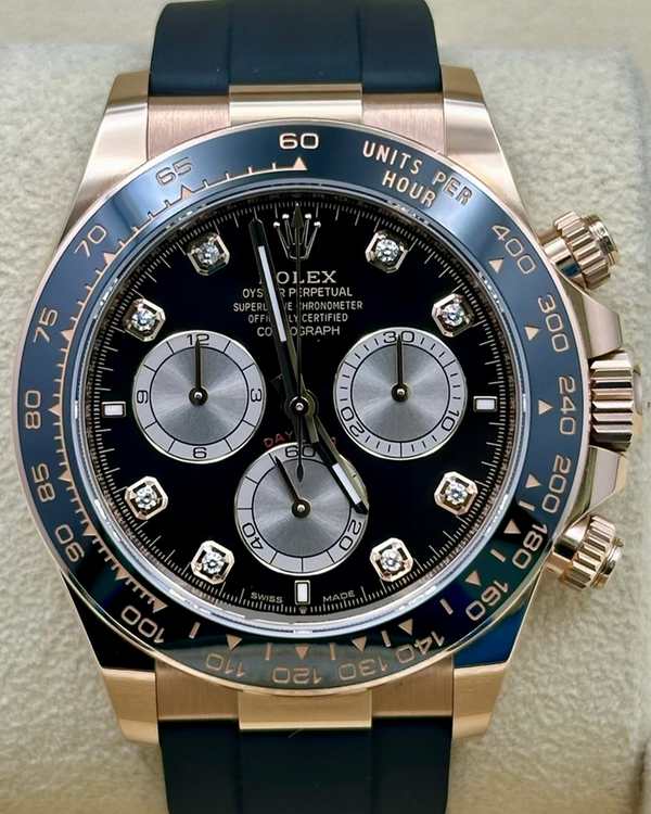 2023 Rolex Cosmograph Daytona 40MM Black Dial Rubber Strap (126515LN)