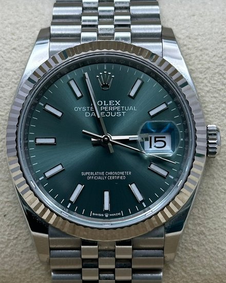2022 Rolex Datejust 36MM Mint Green Dial Jubilee Bracelet (126234)