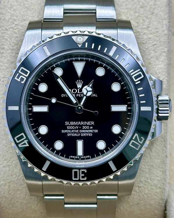 2015 Rolex Submariner No-Date 40MM Black Dial Oyster Bracelet (114060)