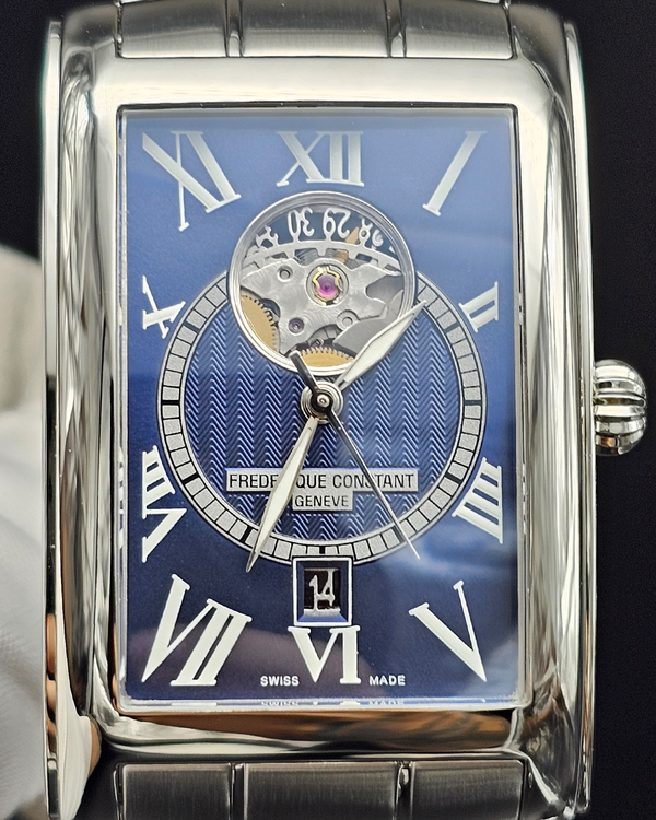 No Reserve - Frederique Constant Classics Carree 47MM Blue Dial Steel Bracelet (FC-315DNS4C26B)