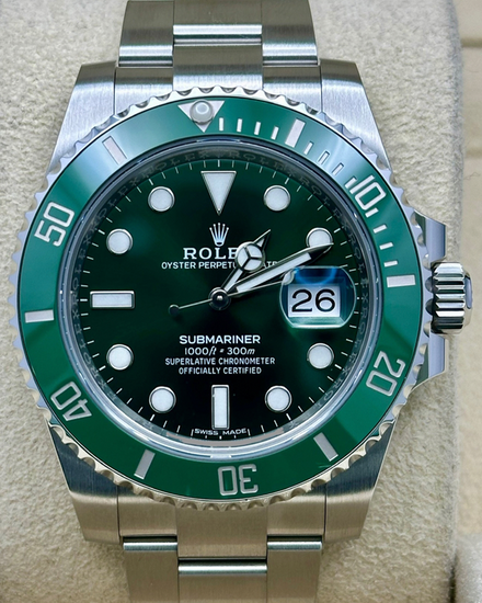2019 Rolex Submariner Date "Hulk" 40MM Green Dial Oyster Bracelet (116610LV)