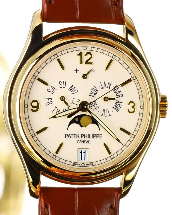Patek Philippe Annual Calendar 39MM White Dial Leather Strap (5146J-001)