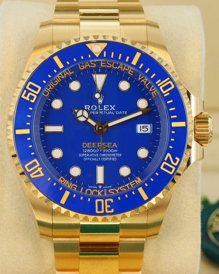 Rolex Sea-Dweller Deepsea "Bluesy" 44MM Blue Dial Yellow Gold Oyster Bracelet (136668LB)