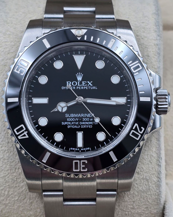 2016 Rolex Submariner No-Date 40MM Black Dial Oyster Bracelet (114060)