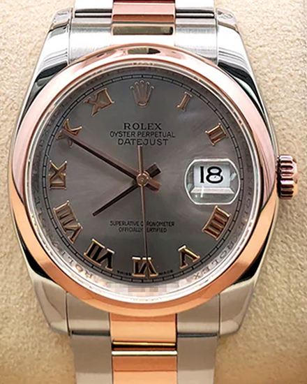 2007 Rolex Datejust 36MM Slate Dial Two-Tone Oyster Bracelet (116201)