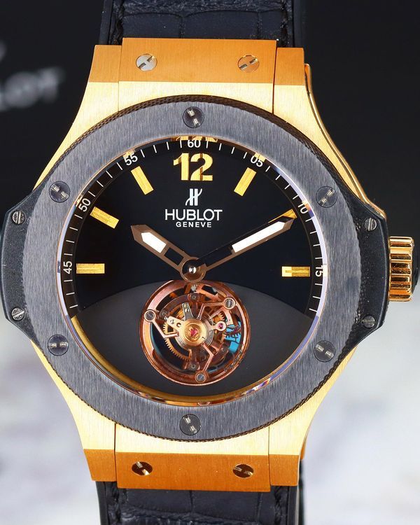Hublot Big Bang Tourbillon "Solo Bang" L.E. 44MM Black Dial Leather Strap (305.PM.131.RX)