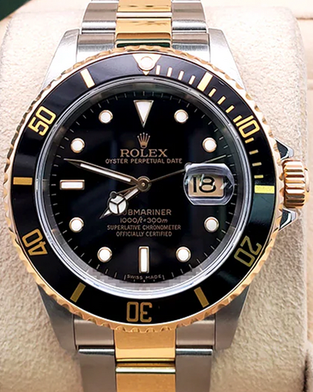 2008 Rolex Submariner Date 40MM Black Dial Two-Tone Oyster Bracelet (16613)
