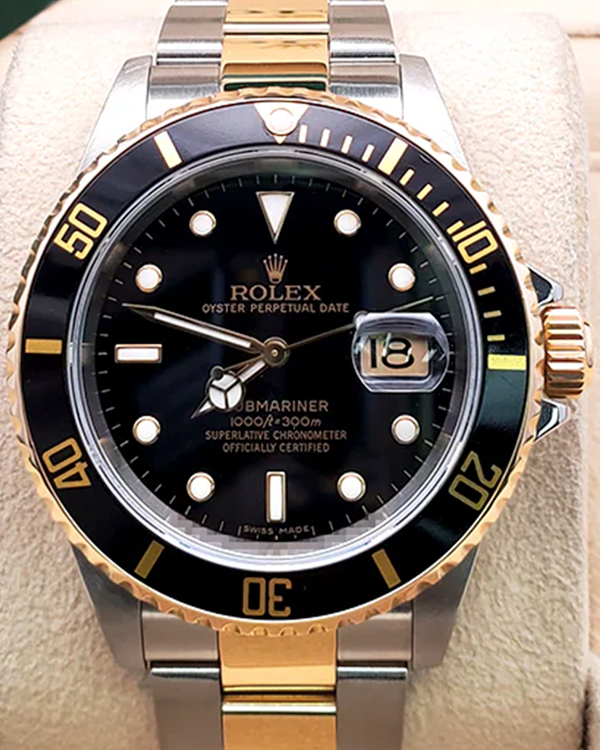 2008 Rolex Submariner Date 40MM Black Dial Two-Tone Oyster Bracelet (16613)