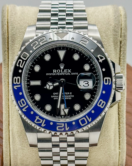 No Reserve - 2020 Rolex GMT-Master II "Batgirl" 40MM Black Dial Jubilee Bracelet (126710BLNR)