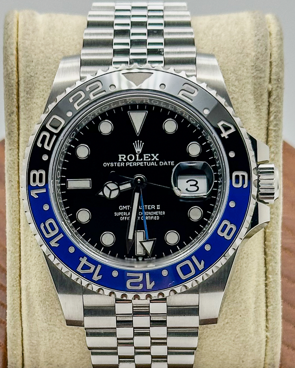 No Reserve - 2020 Rolex GMT-Master II "Batgirl" 40MM Black Dial Jubilee Bracelet (126710BLNR)