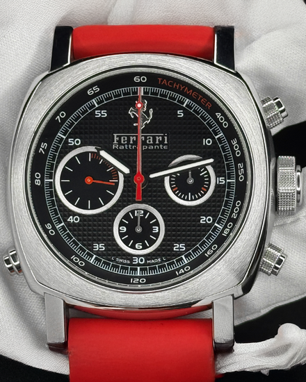 Panerai Ferrari "Gran Turismo" Rattrapante 45MM Black Dial Rubber Strap (FER00005)