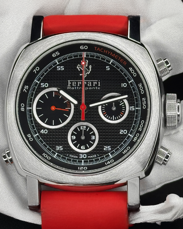 Panerai Ferrari "Gran Turismo" Rattrapante 45MM Black Dial Rubber Strap (FER00005)