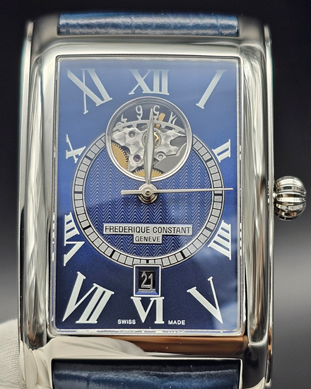 No Reserve - Frederique Constant Classics 47MM Blue Dial Leather Strap (FC-315DNS4C26)