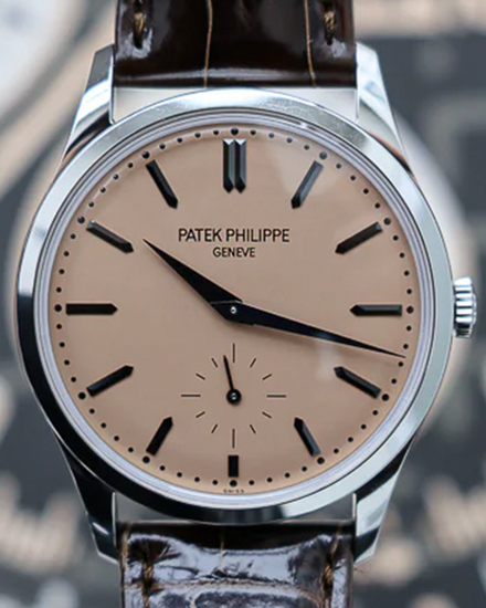 2026 Patek Philippe Calatrava 38MM Salmon Dial Leather Strap (6196P)