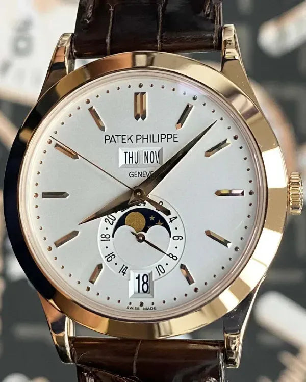 2025 Patek Philippe Annual Calendar 38.5MM Silver Dial Leather Strap (5396R)