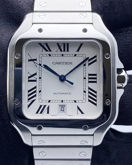 2026 Cartier Santos De Cartier 39.8MM White Dial Steel Bracelet (WSSA0018)