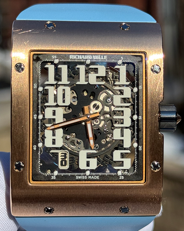 2013 Richard Mille RM 016 "Extra Flat" 38MM Skeleton Dial Rubber Strap (RM016)