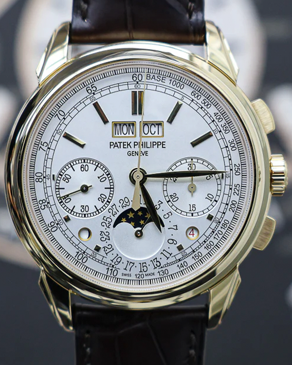 2025 Patek Philippe Grand Complications Perpetual Calendar 41MM Silver Dial Leather Strap (5270J)