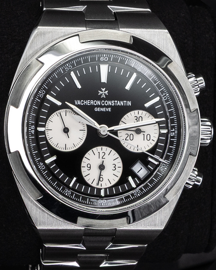 2022 Vacheron Constantin Overseas Chronograph "Reverse Panda" 42.5MM Black Dial Steel Bracelet (5500V/110A-B481)