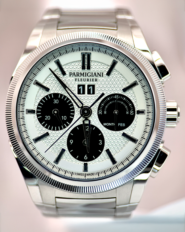 2022 Parmigiani Fleurier Tonda GT Chronograph 42MM Silver Dial Steel Bracelet (PFC906-0000140-B00182)