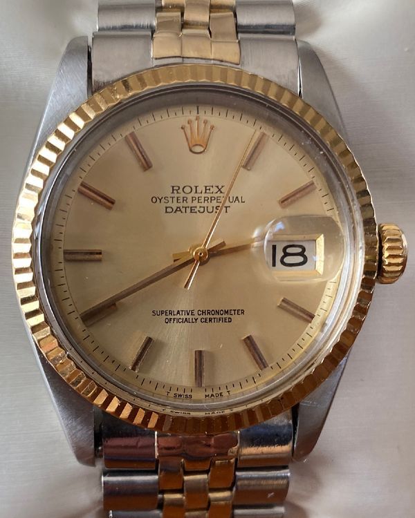 1975 Rolex Datejust 36MM Champagne Dial Two-Tone Jubilee Bracelet (1601)