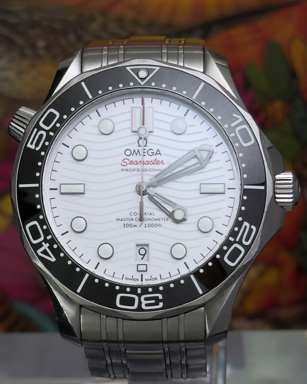 Omega Seamaster Diver 300M 42MM White Dial Steel Bracelet (210.30.42.20.04.001)