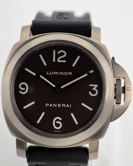 2003 Panerai Luminor Marina 44MM Brown Dial Rubber Strap (PAM00116)