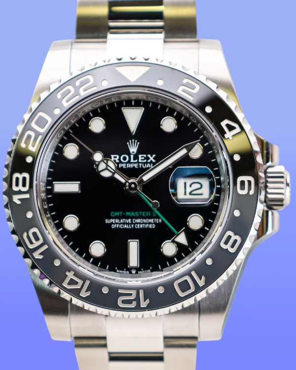 2026 Rolex GMT-Master II "Bruce Wayne" 40MM Black Dial Oyster Bracelet (126710GRNR)