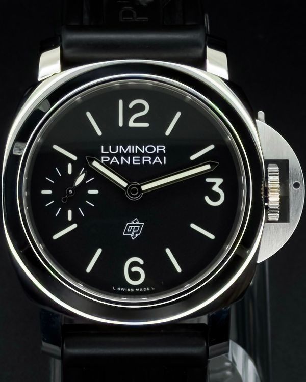 2021 Panerai Luminor Base Logo 44MM Black Dial Rubber Strap (PAM01084)