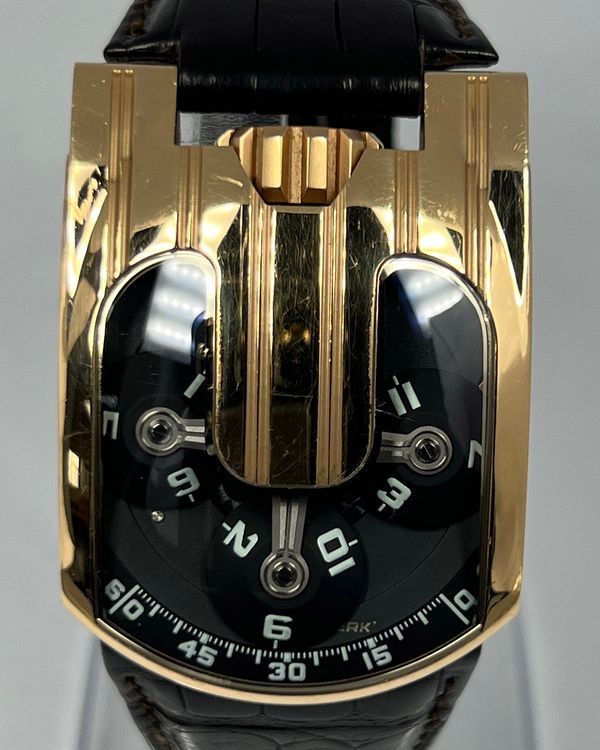 Urwerk UR-103 50MM Black Dial Leather Strap (UR103)