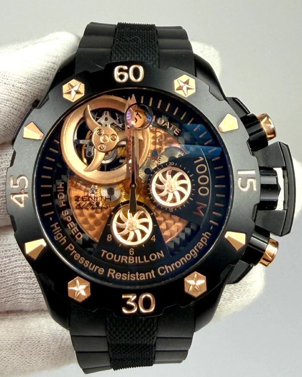 Zenith Defy Xtreme 46.5MM Skeleton Dial Rubber Strap (96.0528.4035)