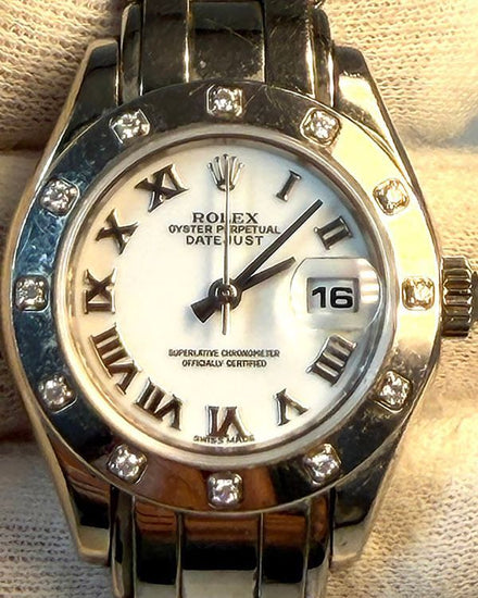 Rolex Lady-Datejust Pearlmaster 29MM White Dial White Gold Bracelet (80319)