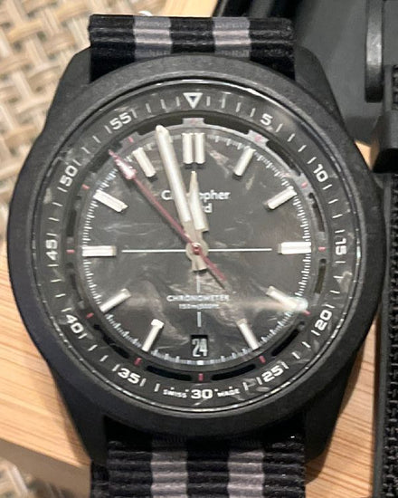 Christopher Ward C63 "Colchester" 41MM Carbon Dial Aftermarket Textile Strap (C63-41ADA3-C00C0-TM)