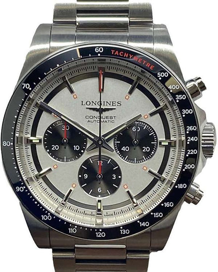 2025 Longines Conquest Chronograph 42MM Silver Dial Steel Bracelet (L3.835.4.72.6)