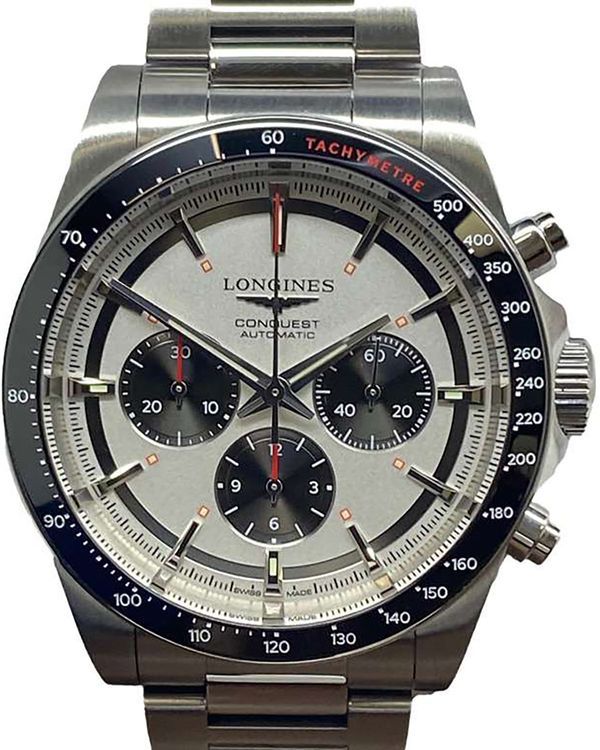 2025 Longines Conquest Chronograph 42MM Silver Dial Steel Bracelet (L3.835.4.72.6)