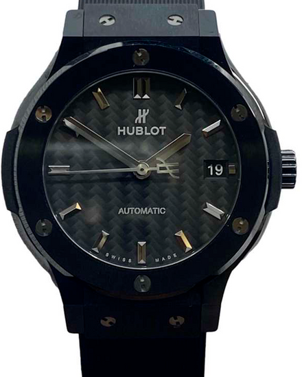 Hublot Classic Fusion Black Magic 38MM Carbon Fiber Dial Rubber Strap (565.CM.1771.RX)