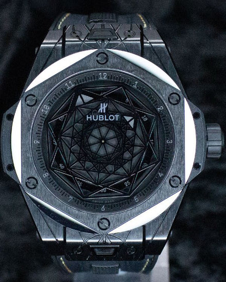 2017 Hublot Big Bang Sang Bleu L.E. 45MM Black Dial Rubber Strap (415.CX.1114.VR.MXM17)