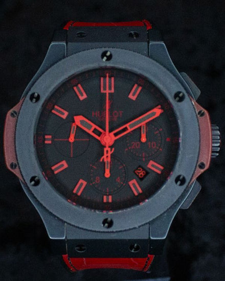 Hublot Big Bang "All Black Red" L.E. 44MM Black Dial Leather Strap (301.CI.1130.GR.ABR10)