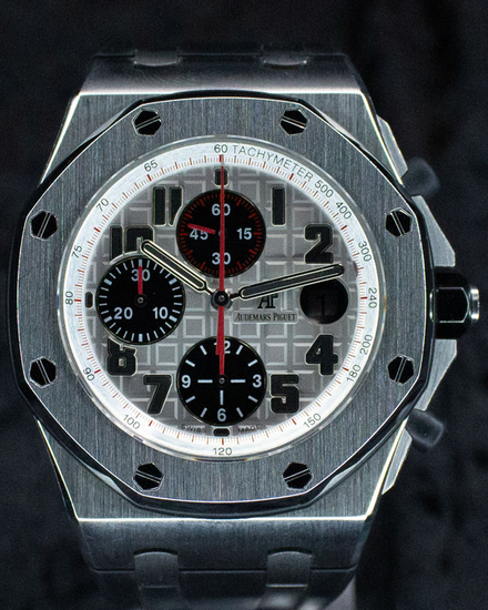 Audemars Piguet Royal Oak Offshore Chronograph 42MM White Dial Rubber Strap (26170ST.OO.D101CR.02)