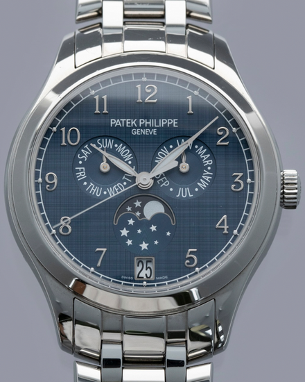 2021 Patek Philippe Annual Calendar 38MM Blue Dial Steel Bracelet (4947/1A-001)