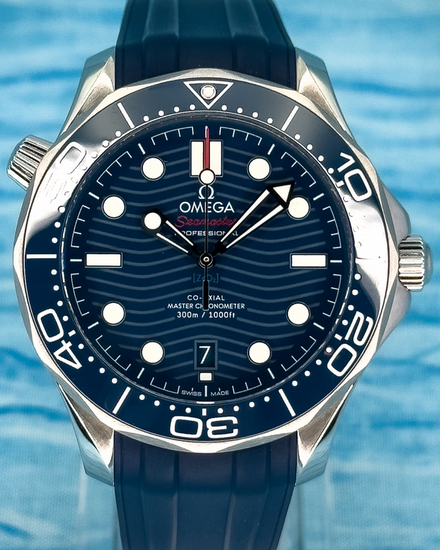 2023 Omega Seamaster Diver 300M 42MM Blue Dial Rubber Strap (210.32.42.20.03.001)