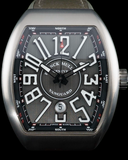 Franck Muller Vanguard 45MM Grey Dial Rubber Strap (TT BR NR V 45 SC DT)