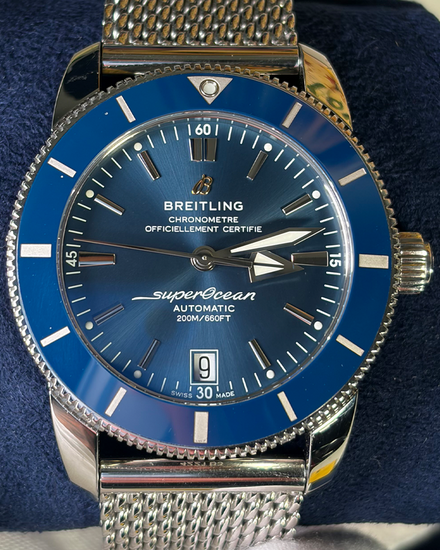 2022 Breitling Superocean Heritage II B20 42MM Blue Dial Steel Bracelet (AB2010)