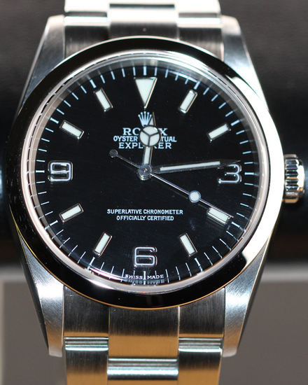 No Reserve - Rolex Explorer 36MM Black Dial Oyster Bracelet (114270)