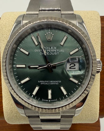 Rolex Datejust 36MM Mint Green Dial Oyster Bracelet (126234)