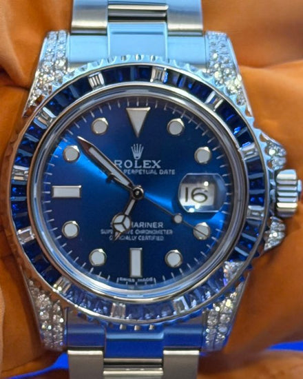 Rolex Submariner Date 40MM Aftermarket Blue Dial Oyster Bracelet (116610LN)