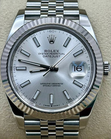 2022 Rolex Datejust 41MM Silver Dial Jubilee Bracelet (126334)
